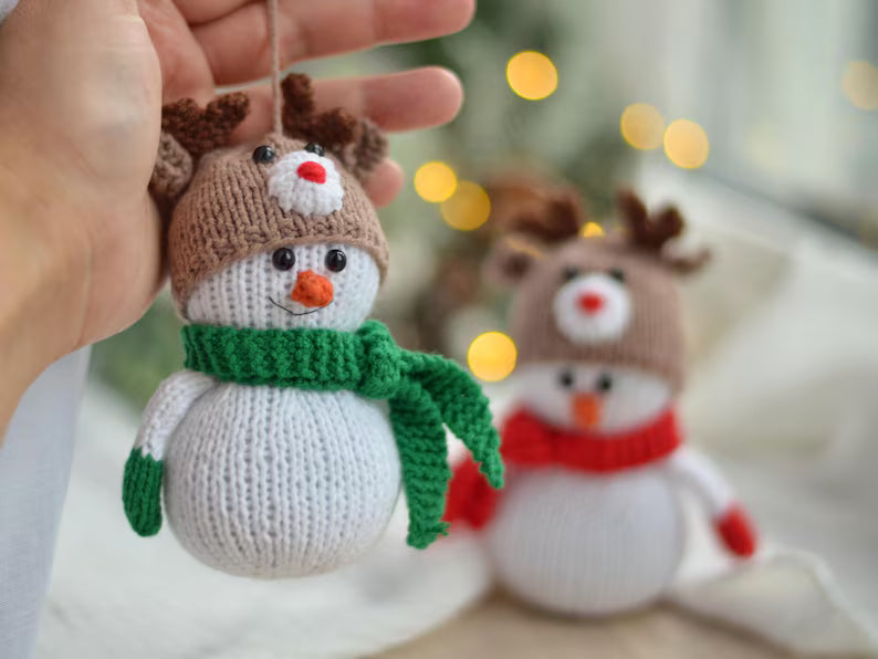 Christmas Snowmen Knitting Pattern
