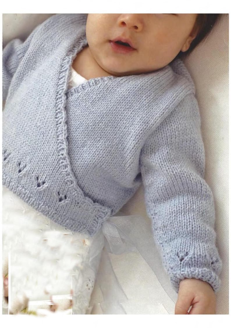 Baby Wrap Cardigan Knitting Pattern