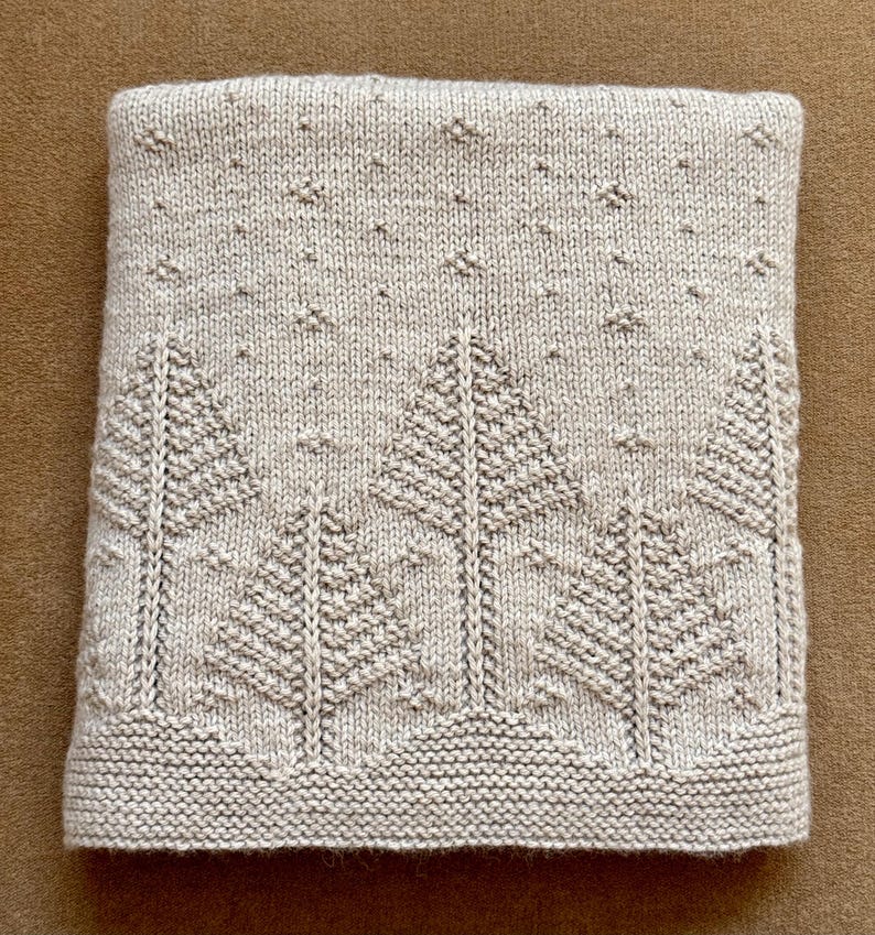 Forest Baby Blanket Knitting Pattern
