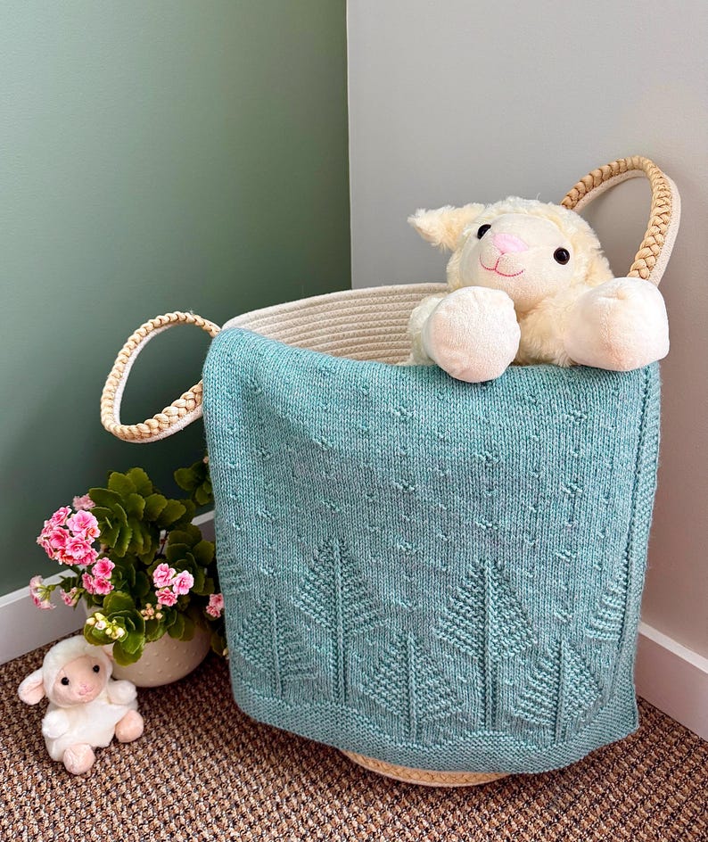 Forest Baby Blanket Knitting Pattern