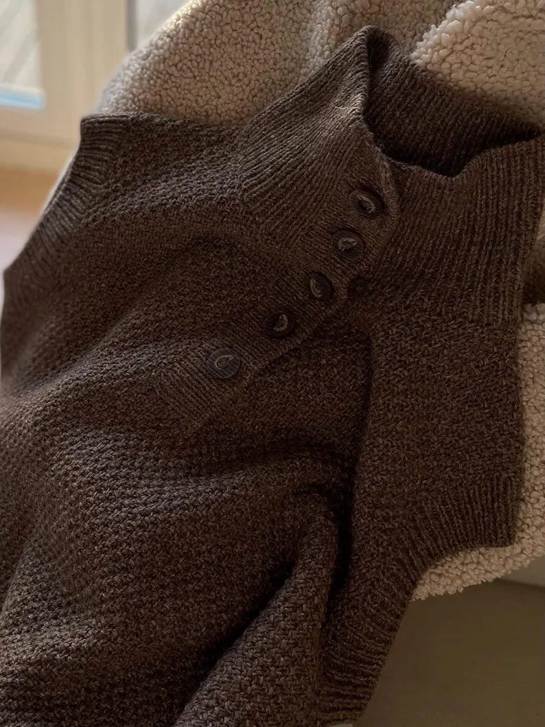 High Collar Vest Knitting Pattern