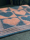 Baby Heart  Blanket Knitting Pattern