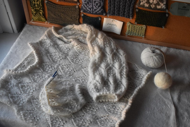 Soft Lace Sweater Knitting Pattern