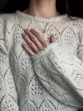 Soft Lace Sweater Knitting Pattern