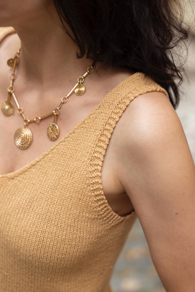 V Neck Tank Top Knitting Pattern