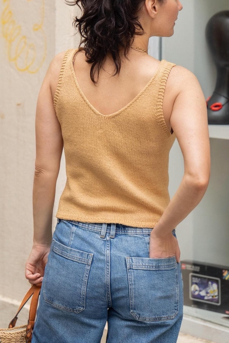 V Neck Tank Top Knitting Pattern