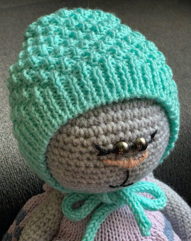 Baby bonnet knitting Pattern