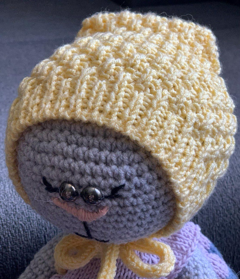 Baby bonnet knitting Pattern