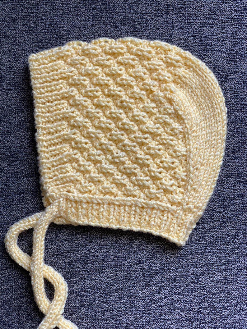 Baby bonnet knitting Pattern