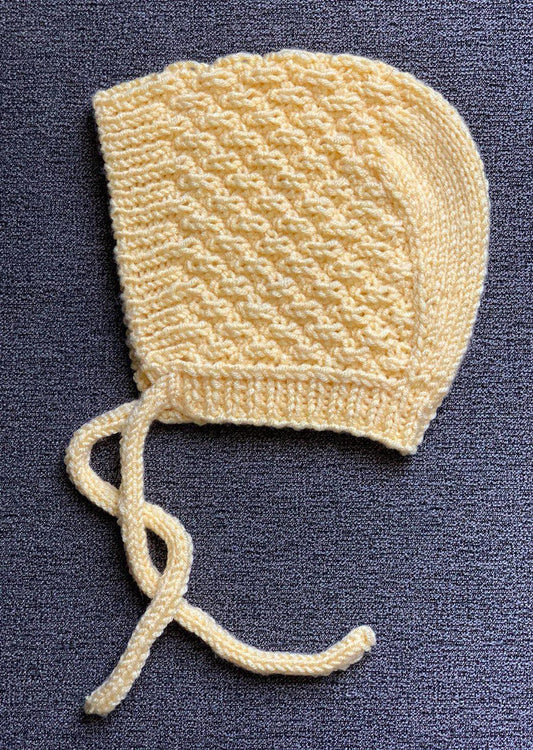 Baby bonnet knitting Pattern