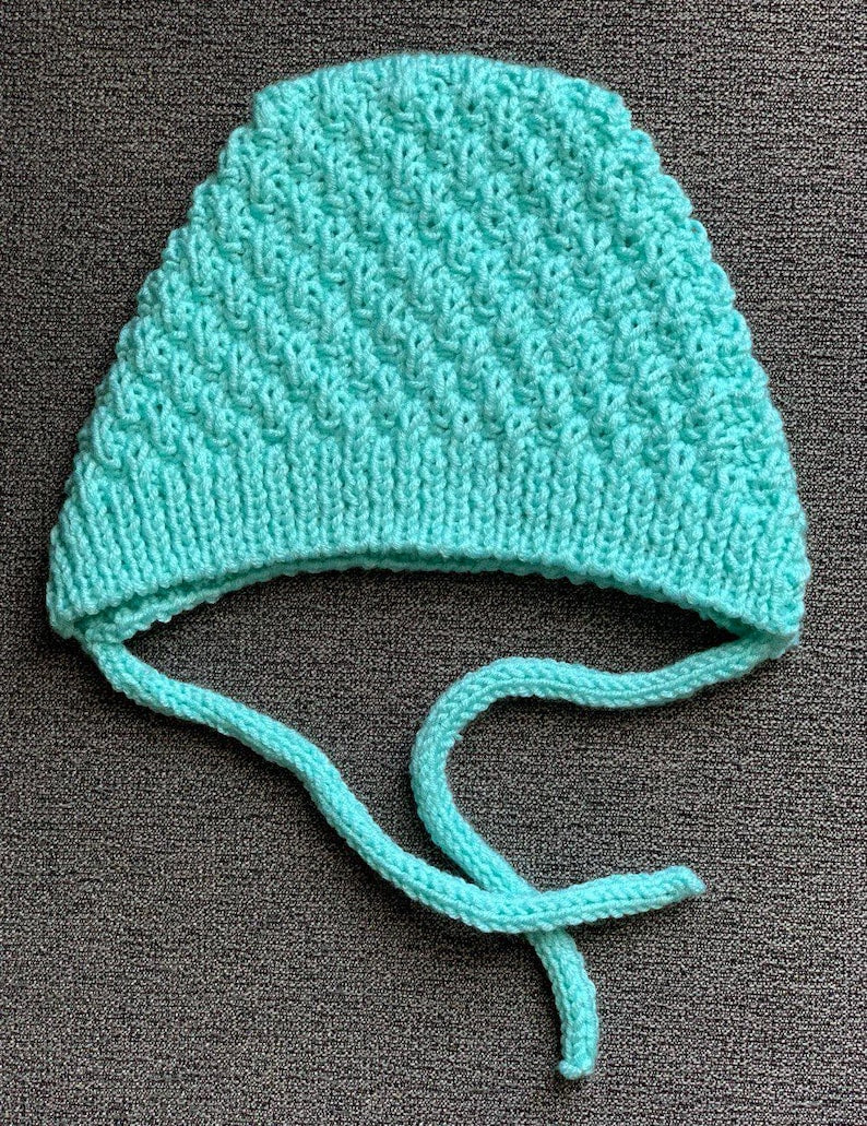 Baby bonnet knitting Pattern