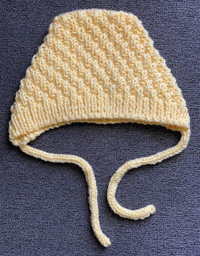 Baby bonnet knitting Pattern