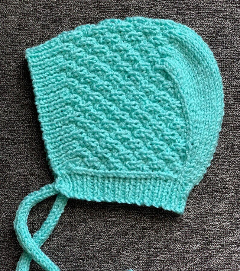 Baby bonnet knitting Pattern