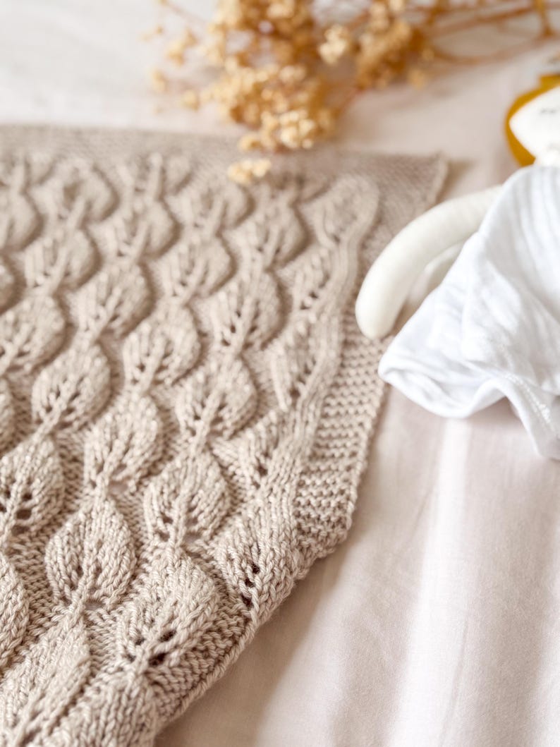 Leaf Vines Blanket Knitting Pattern