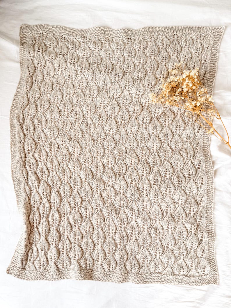 Leaf Vines Blanket Knitting Pattern