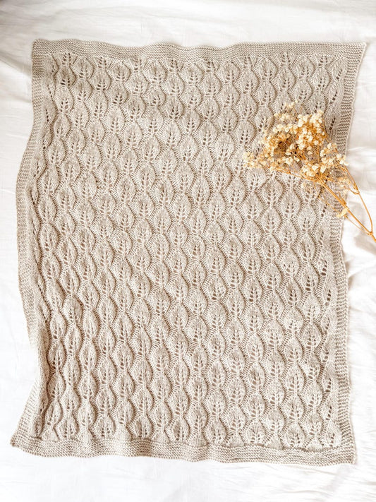 Leaf Vines Blanket Knitting Pattern