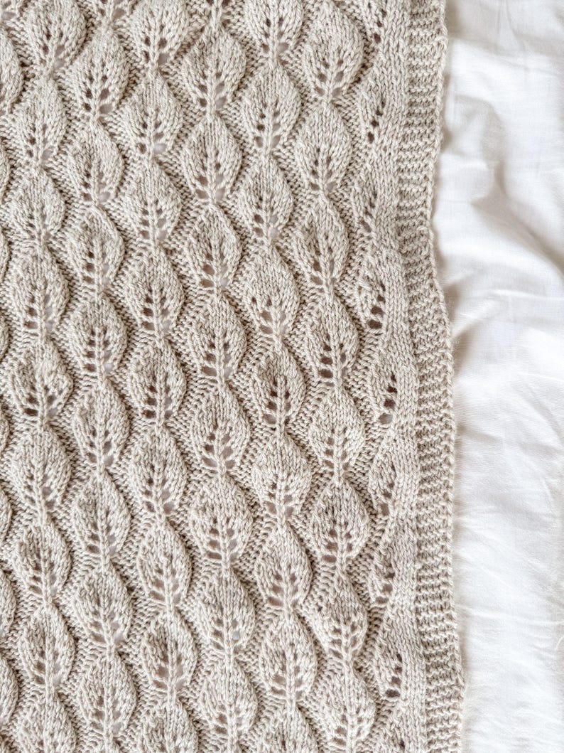 Leaf Vines Blanket Knitting Pattern
