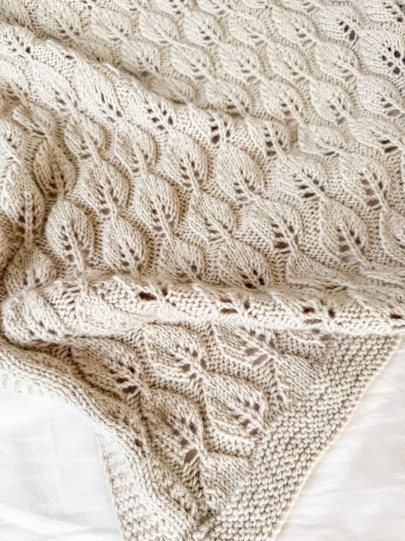 Leaf Vines Blanket Knitting Pattern