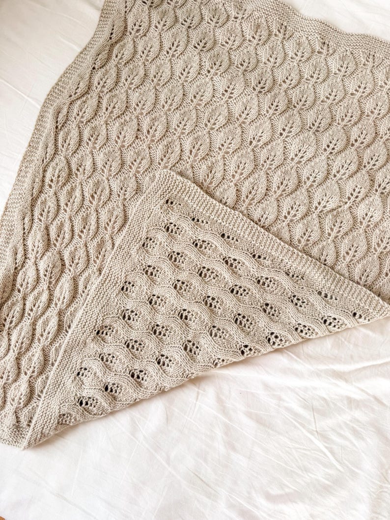 Leaf Vines Blanket Knitting Pattern