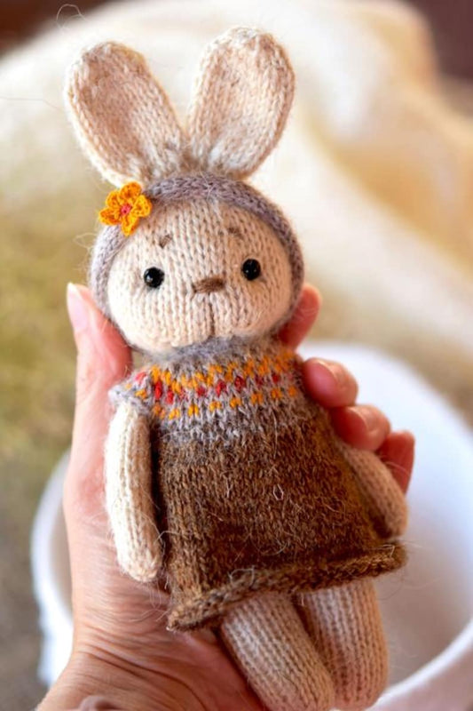 Dressed Bunny Knitting Pattern