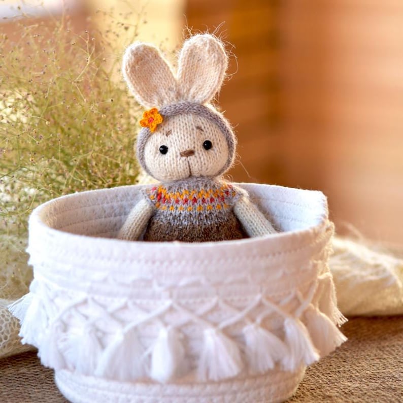 Dressed Bunny Knitting Pattern