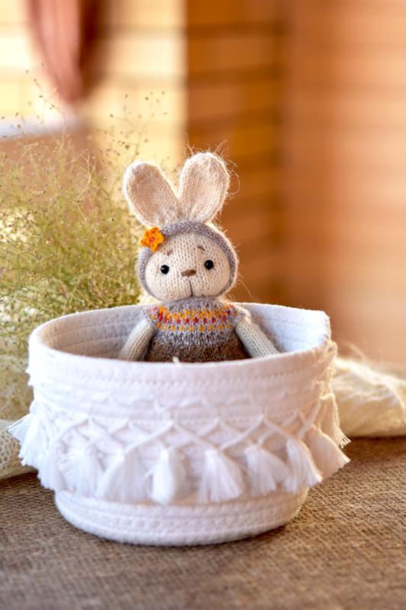 Dressed Bunny Knitting Pattern