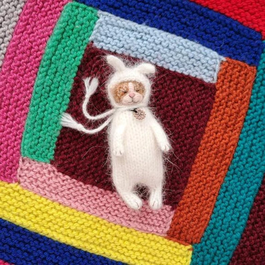 Kitten in Bunny Suit Knitting Pattern