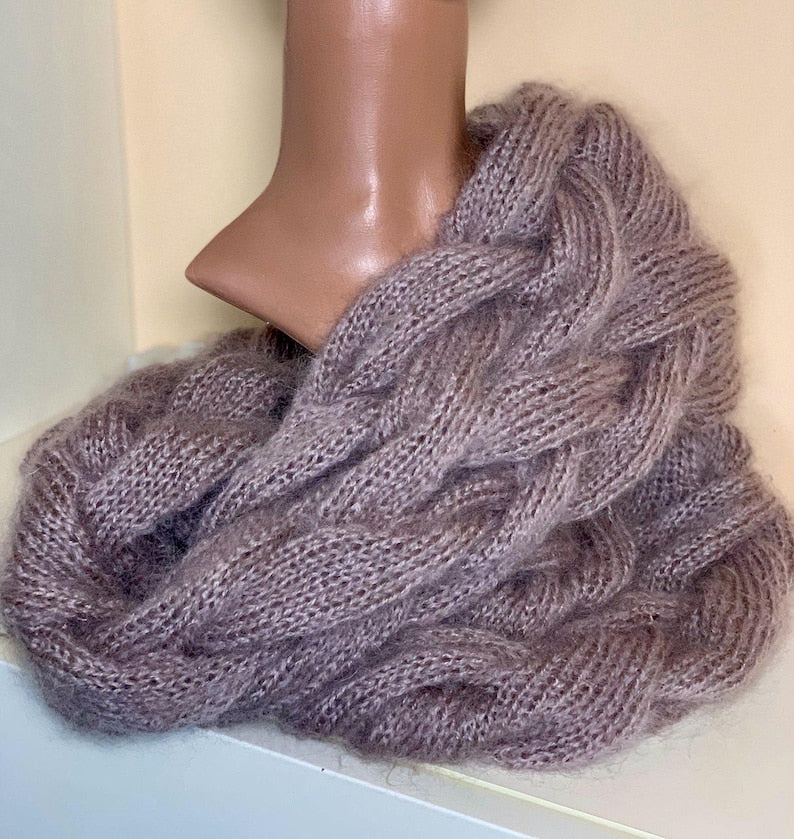 Chunky Cable Scarf Knitting Pattern