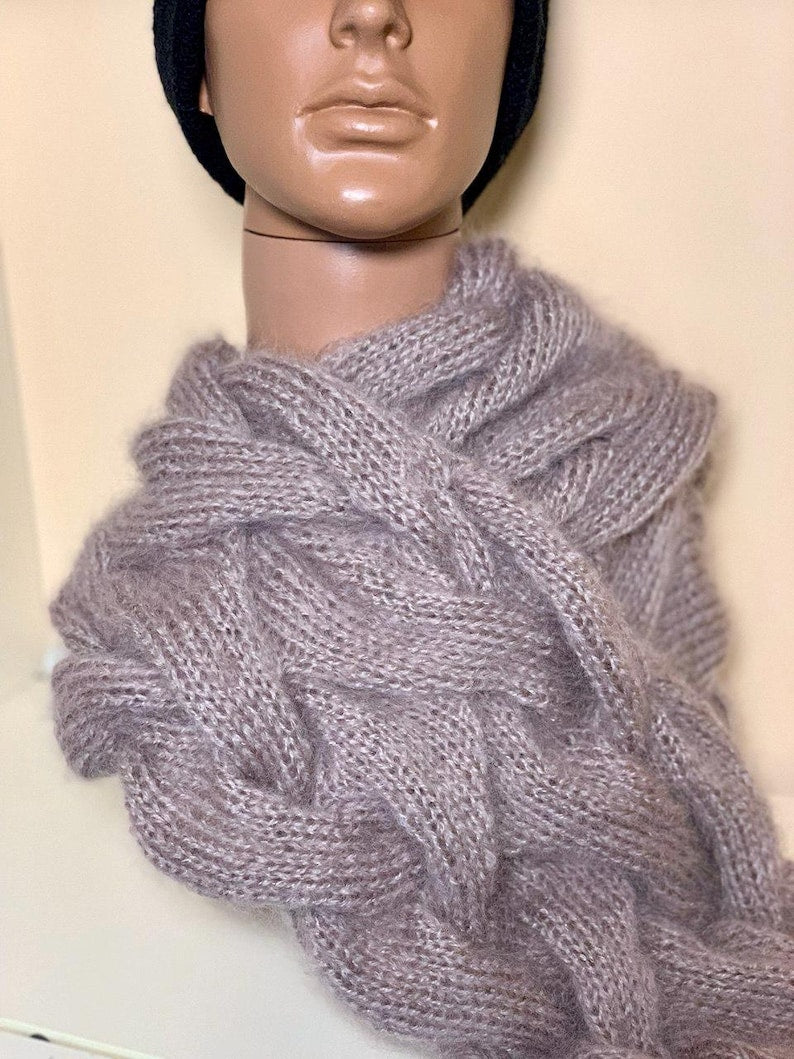 Chunky Cable Scarf Knitting Pattern