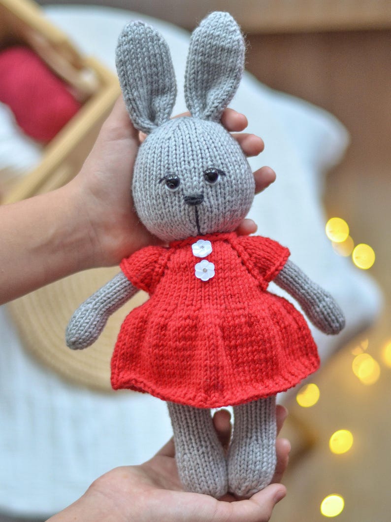 Bunny in Dress Knitting Pattern