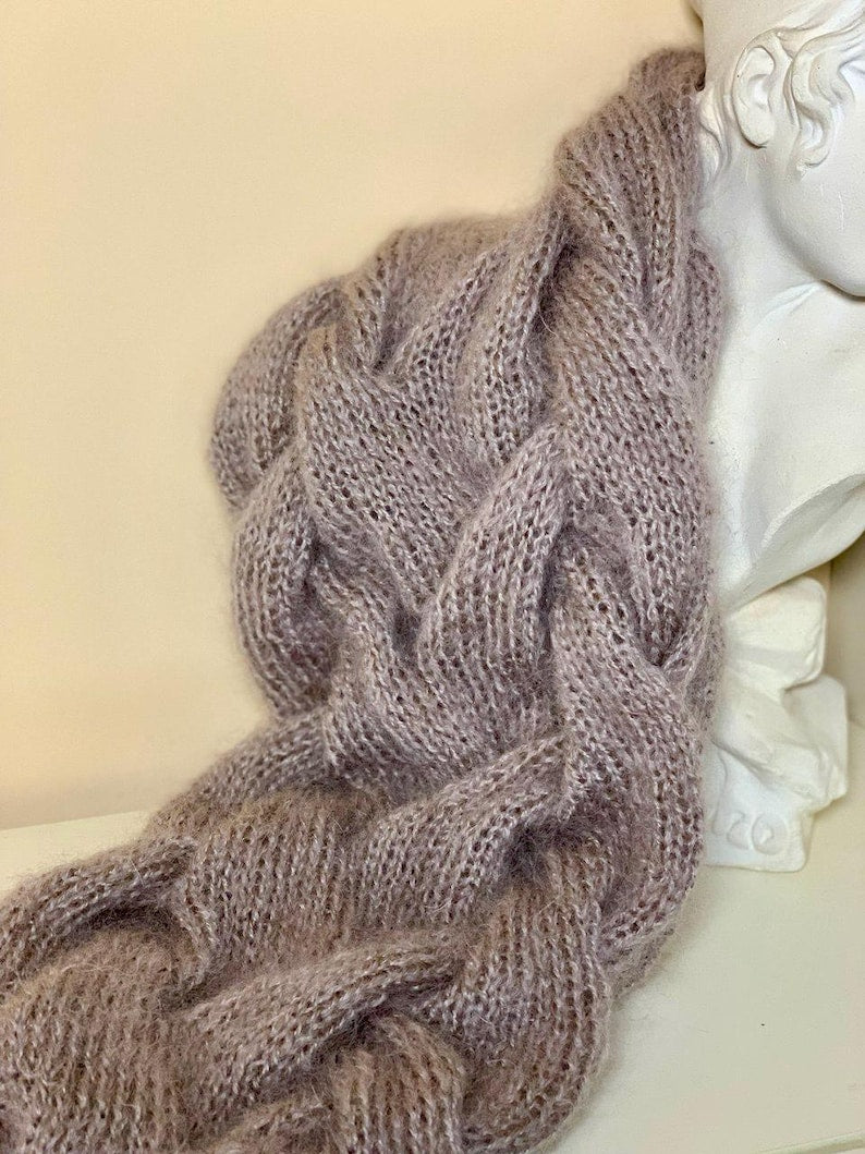 Chunky Cable Scarf Knitting Pattern