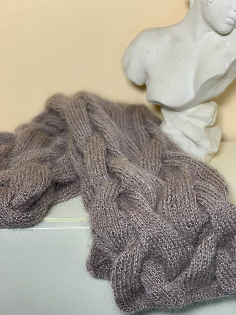 Chunky Cable Scarf Knitting Pattern