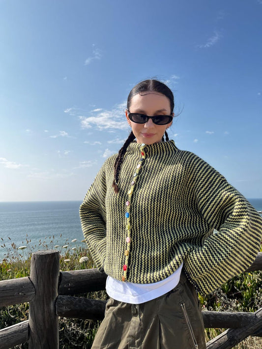 Striped Cardigan Knitting Pattern