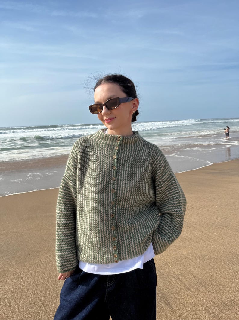 Striped Cardigan Knitting Pattern