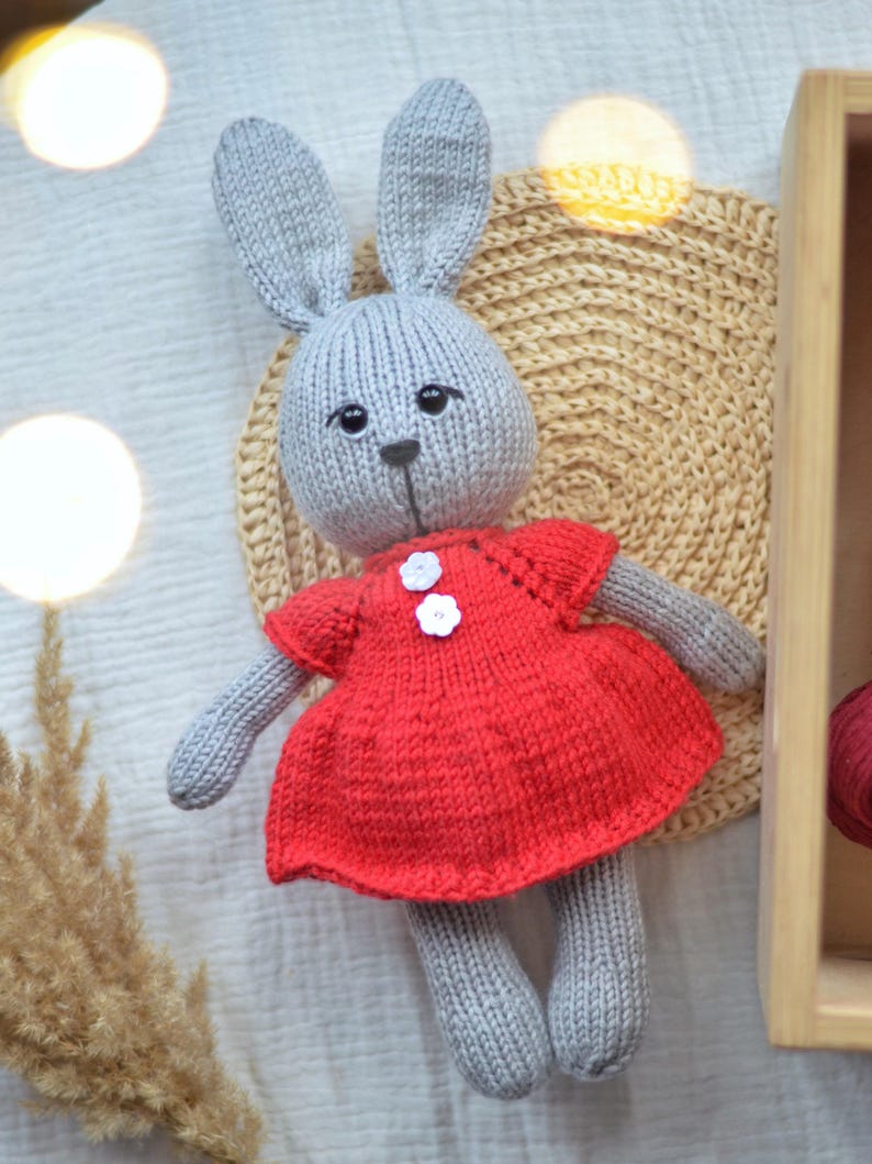 Bunny in Dress Knitting Pattern