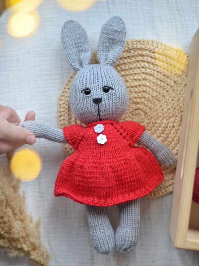 Bunny in Dress Knitting Pattern
