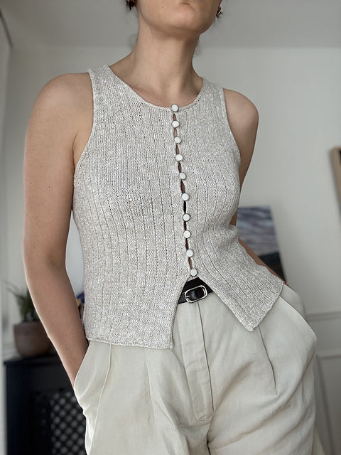 Button Front Top Knitting Pattern