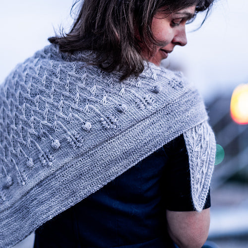 Lavender Lace Triangle Shawl Knitting Pattern