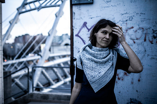 Lavender Lace Triangle Shawl Knitting Pattern