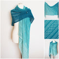 Reversible Bias Lace Wrap Knitting Pattern