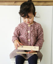 Bubble Yoke Kids Cardigan Knitting Pattern