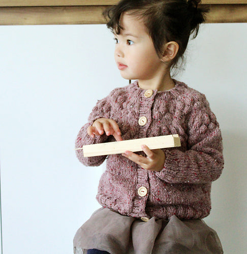 Bubble Yoke Kids Cardigan Knitting Pattern
