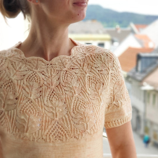 Lace Yoke Tee Knitting Pattern