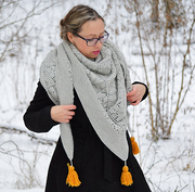 Leaf Lace Triangle Shawl Knitting Pattern