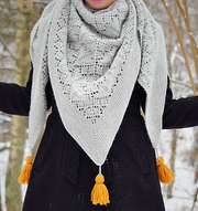 Leaf Lace Triangle Shawl Knitting Pattern