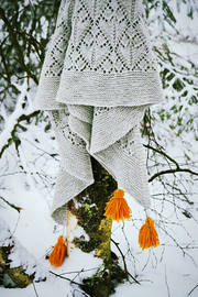 Leaf Lace Triangle Shawl Knitting Pattern