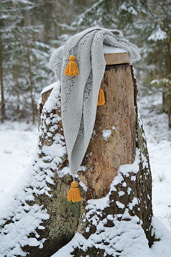 Leaf Lace Triangle Shawl Knitting Pattern