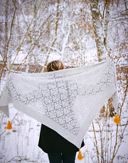 Leaf Lace Triangle Shawl Knitting Pattern