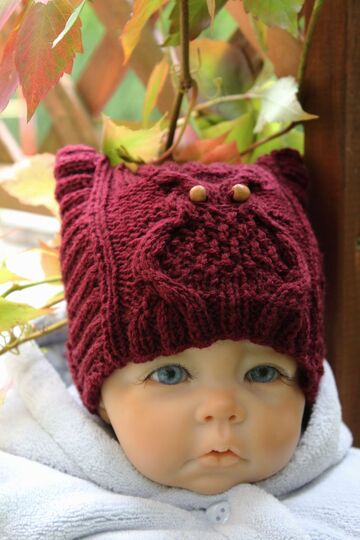 Owl Hat Knitting Pattern