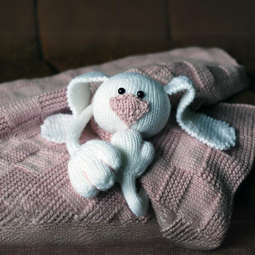 Bunny Baby Blanket Knitting Pattern